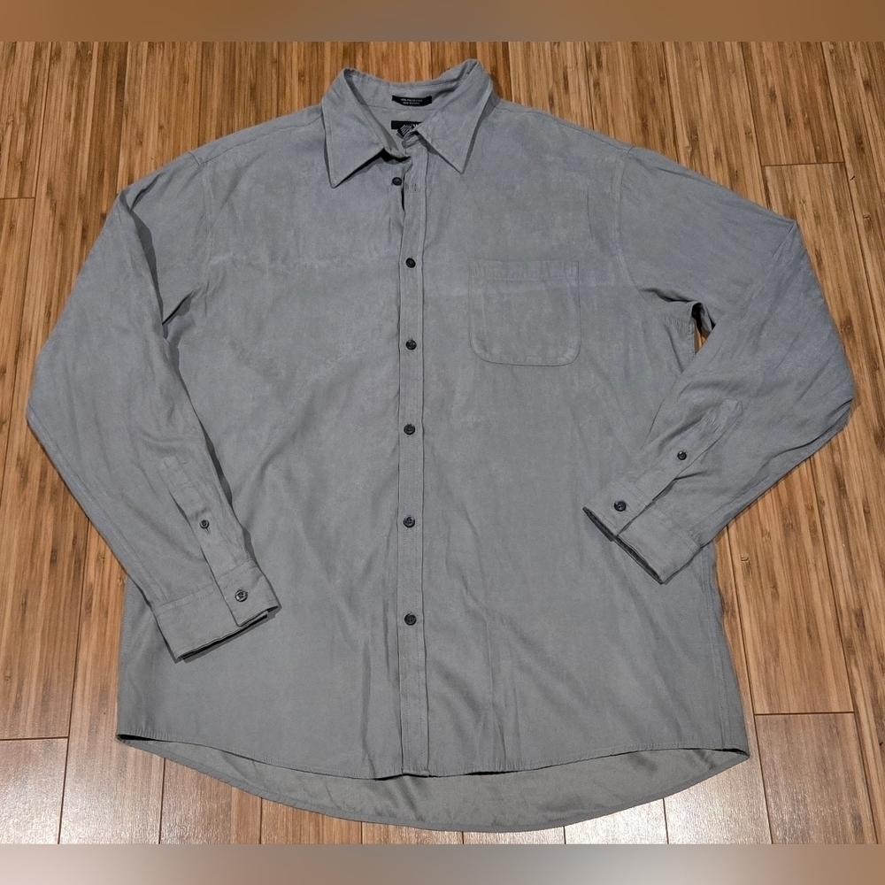 NWOT Alfani Gray Button-Up Shirt
